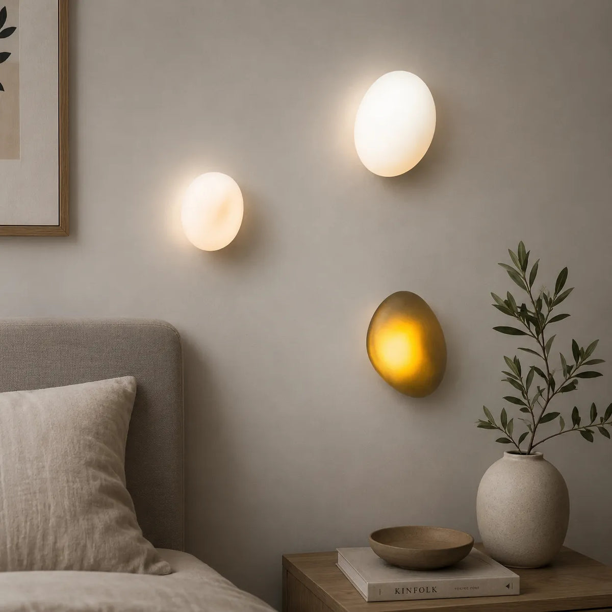 Applique da parete con vetro colorato e LED integrato per camere da letto, soggiorni e corridoi