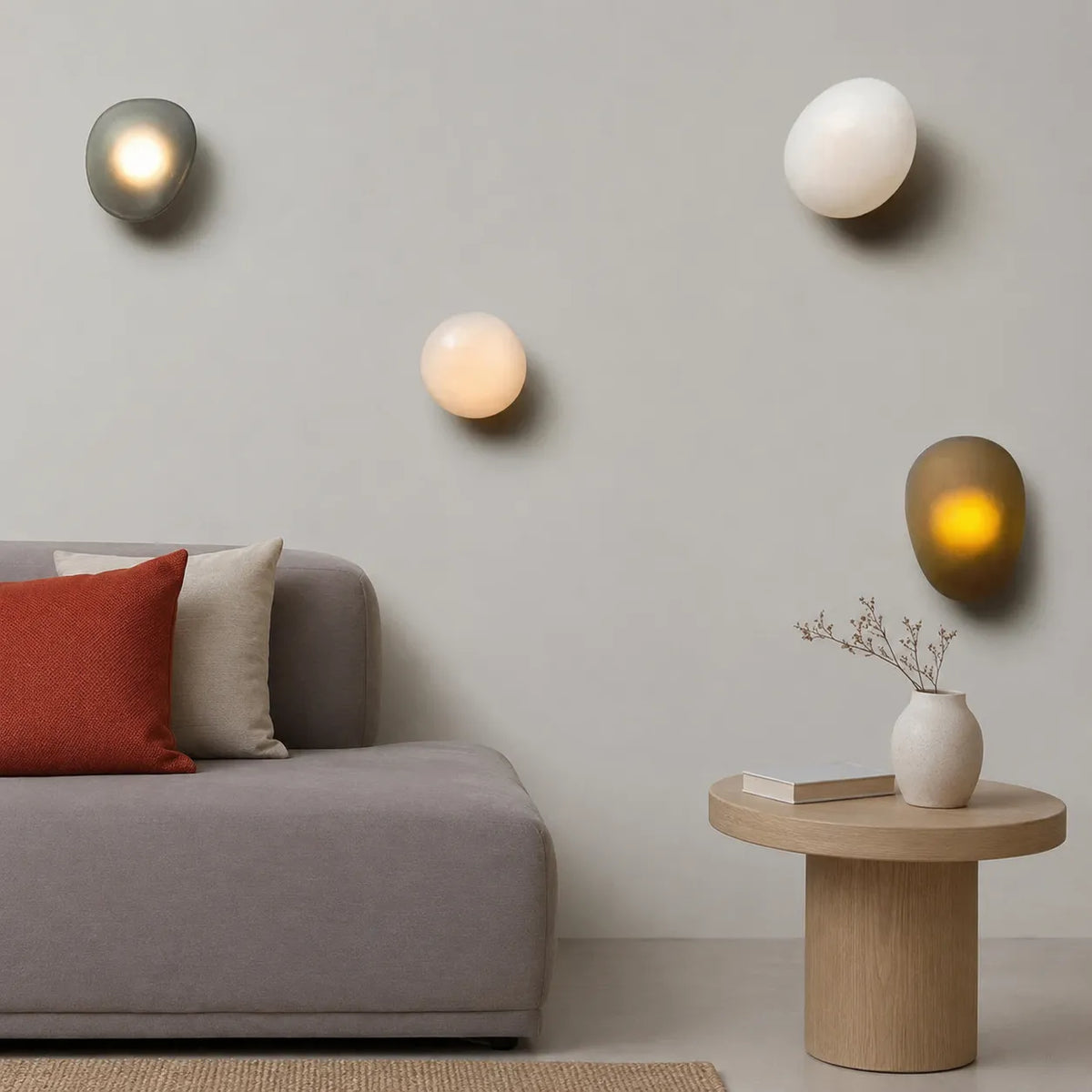 Applique da parete con vetro colorato e LED integrato per camere da letto, soggiorni e corridoi