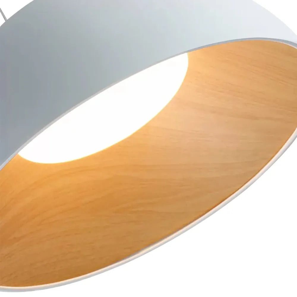 LED-Pendelleuchten mit kuppelförmigem, holzverkleidetem Schirm und einstellbarer Farbtemperatur für Kücheninseln
