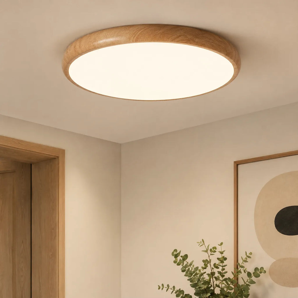 LED Oyster Light Ultra-Slim Round Flush Mount Ceiling Light for Bedroom and Living Room