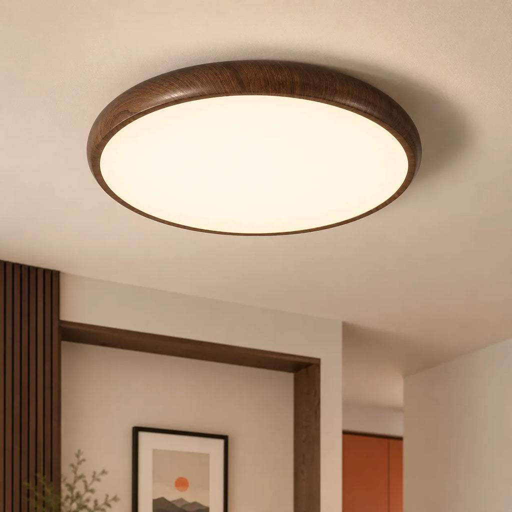 LED Oyster Light Ultra-Slim Round Flush Mount Ceiling Light for Bedroom and Living Room