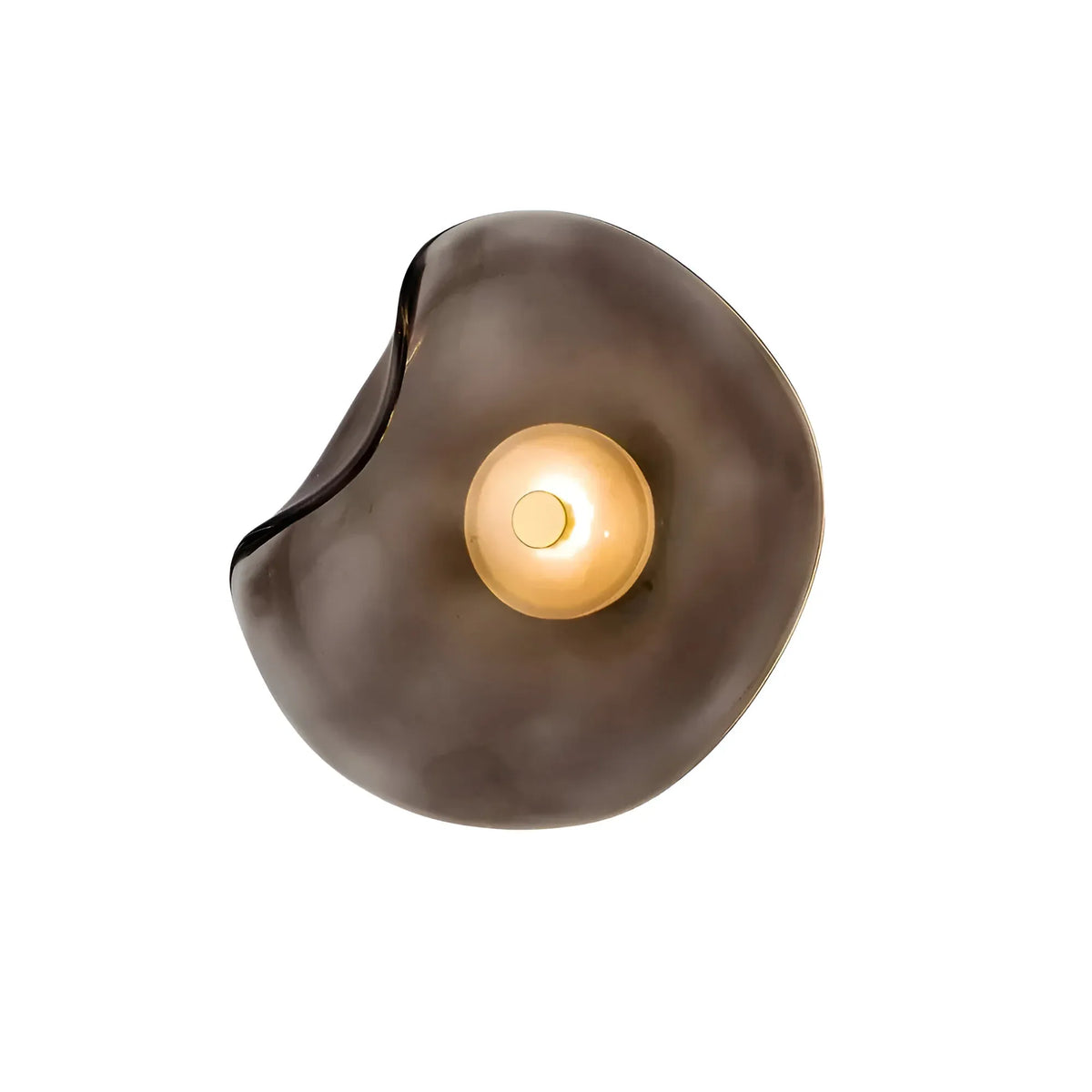Applique con vetro curvo e luce diretta verso l’alto e verso il basso, dal design moderno e contemporaneo