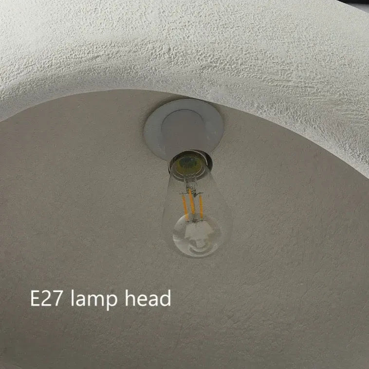 Pendant Light with Asymmetrical Dome and Smooth Fibreglass Surface