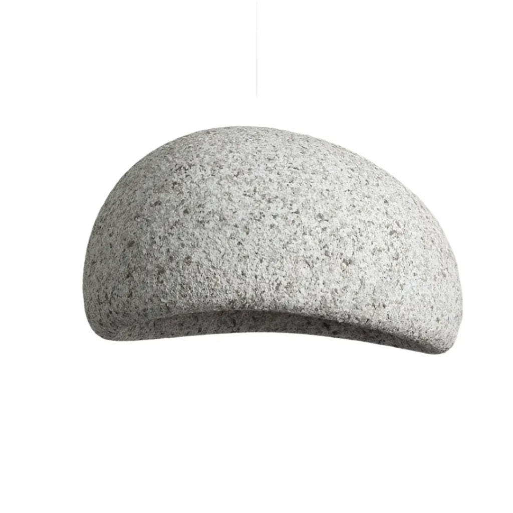 Pendant Light with Asymmetrical Dome and Smooth Fibreglass Surface