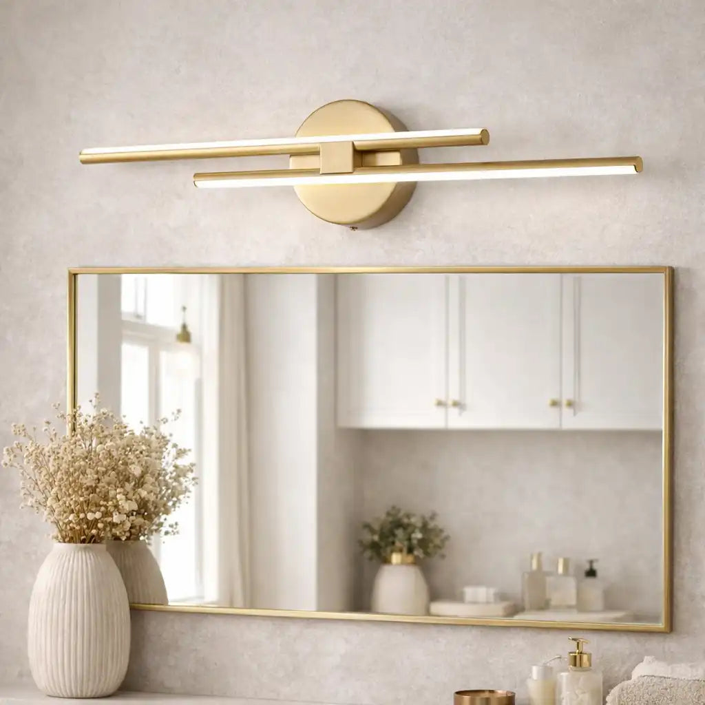 Luminaire linéaire à DEL pour meuble-lavabo de salle de bain, avec éclairage vers le haut et vers le bas