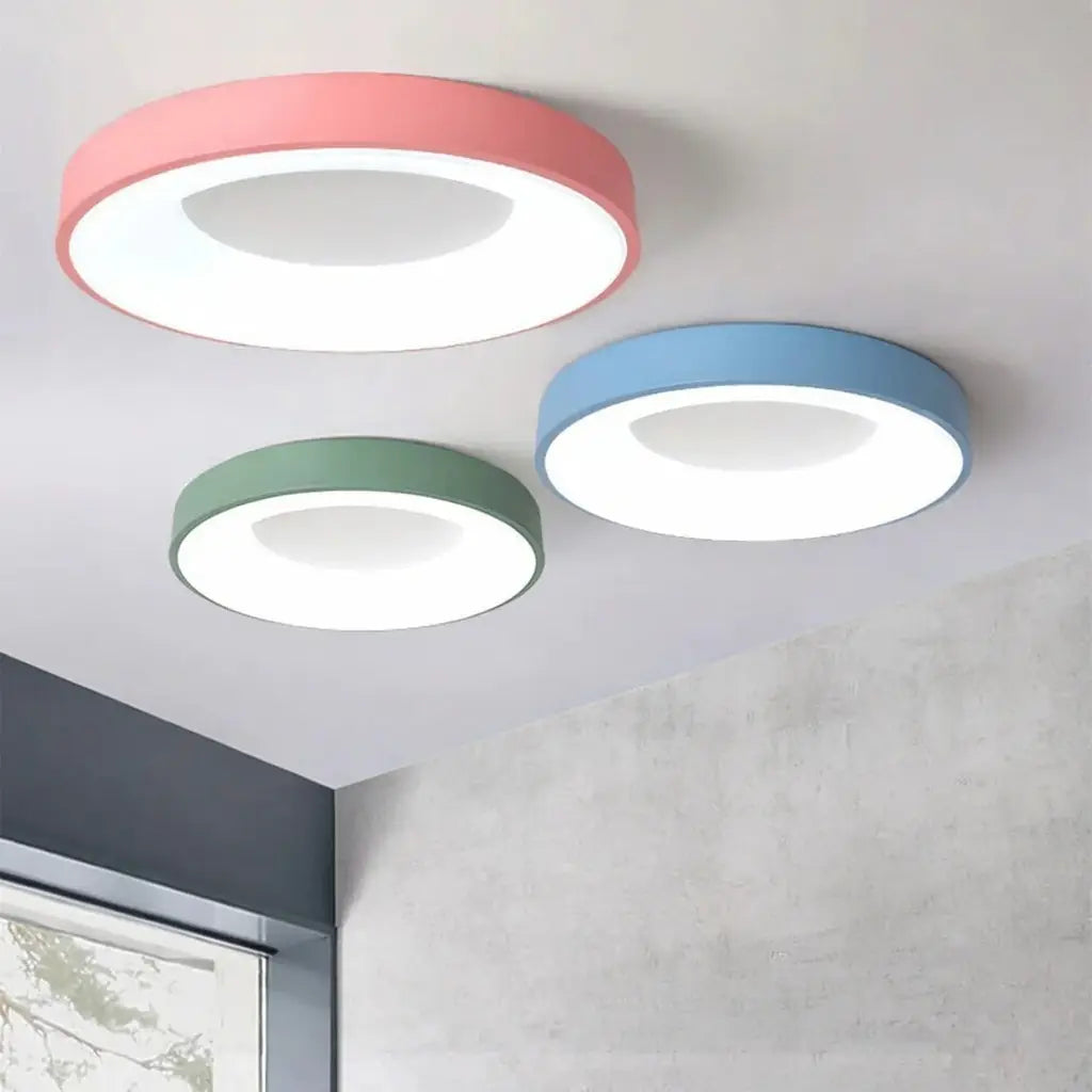 Plafoniera LED a conchiglia con design ad anello cavo, aderente al soffitto, per camera da letto e corridoio