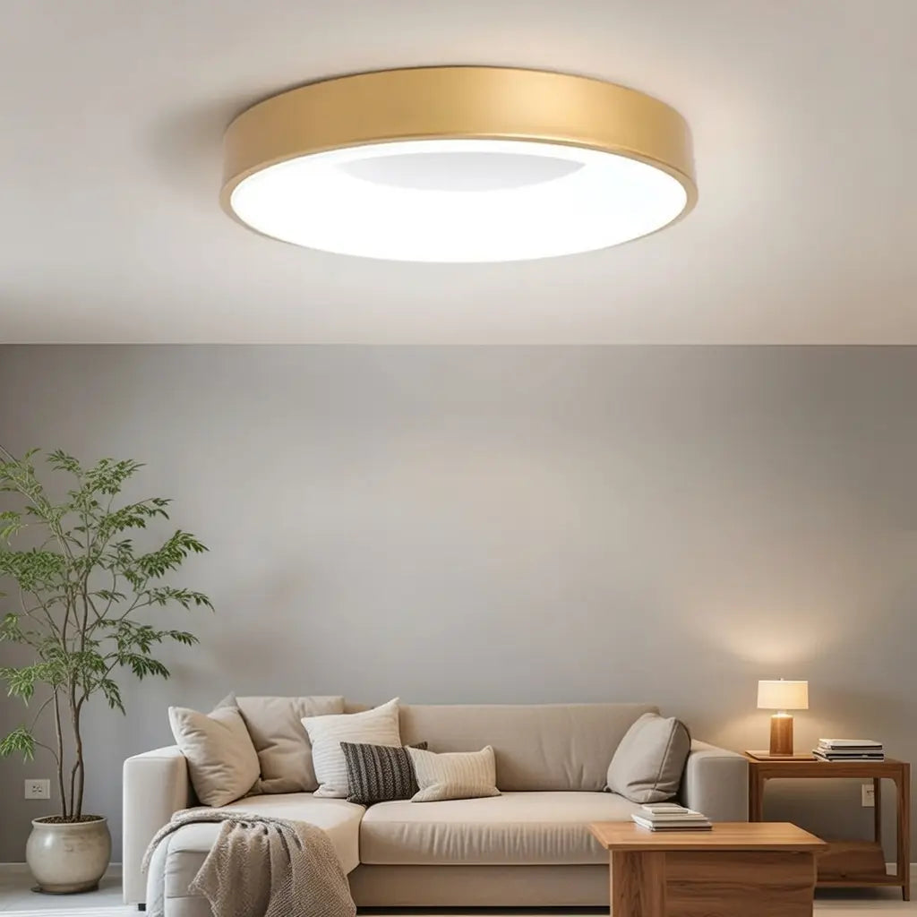Plafoniera LED a conchiglia con design ad anello cavo, aderente al soffitto, per camera da letto e corridoio
