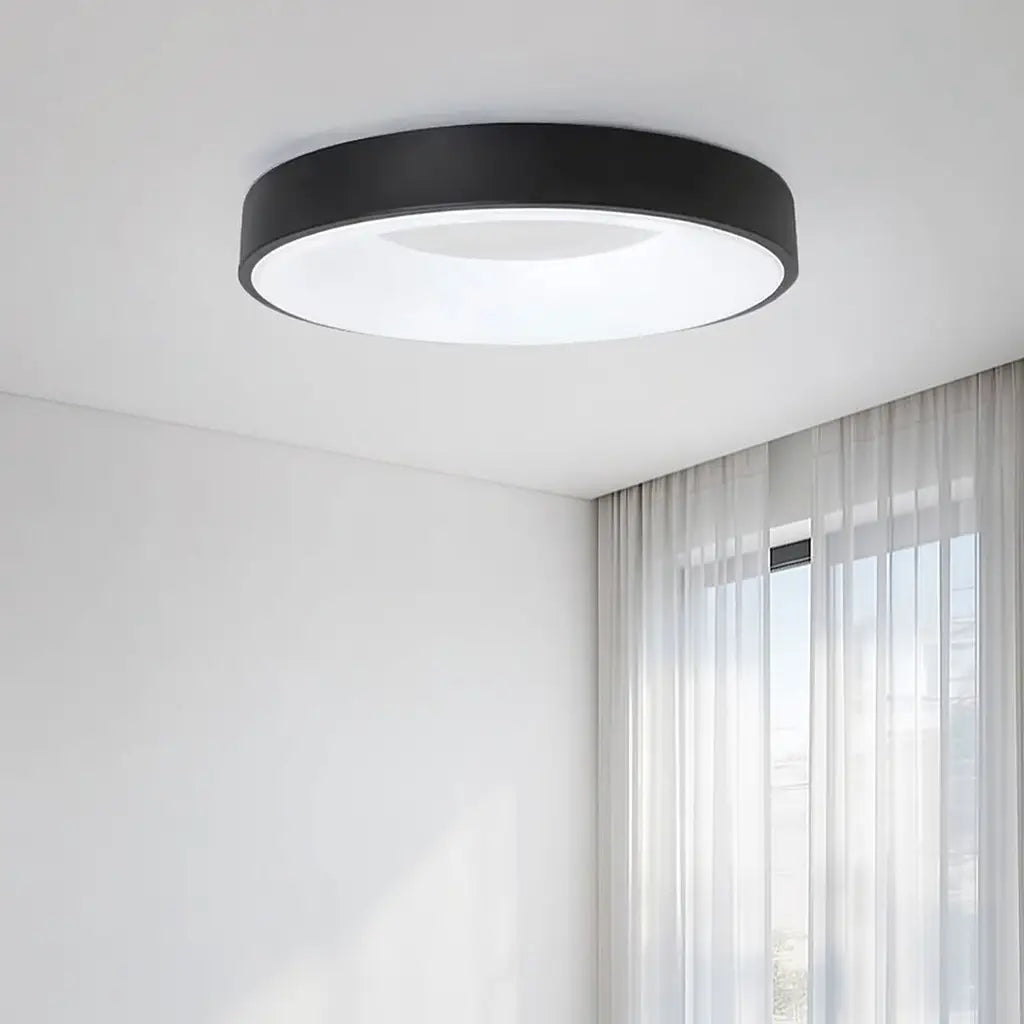 LED Oyster Light with Hollow Ring Design Flush Mount Ceiling Light for Bedroom Hallway