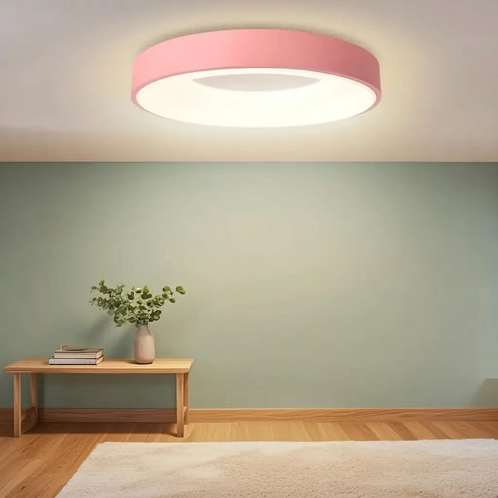 Plafoniera LED a conchiglia con design ad anello cavo, aderente al soffitto, per camera da letto e corridoio