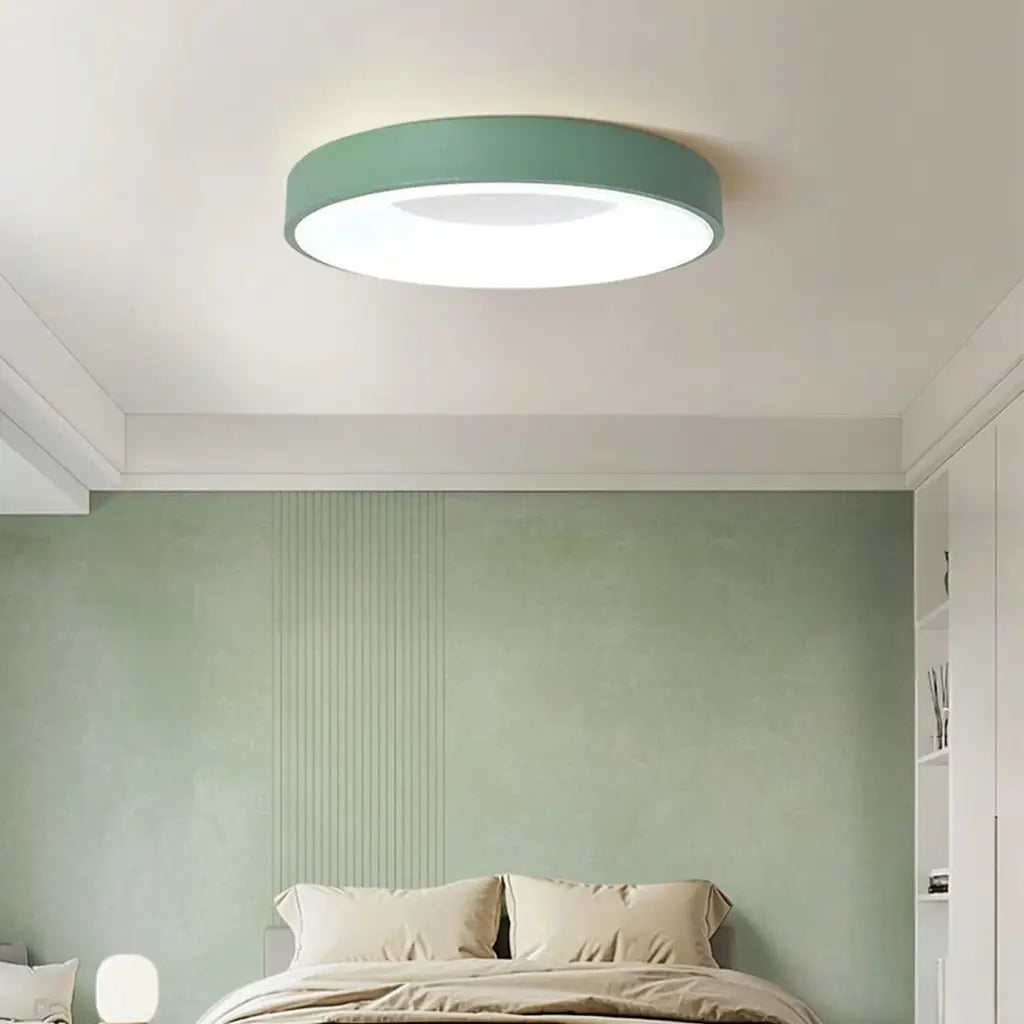 Plafoniera LED a conchiglia con design ad anello cavo, aderente al soffitto, per camera da letto e corridoio