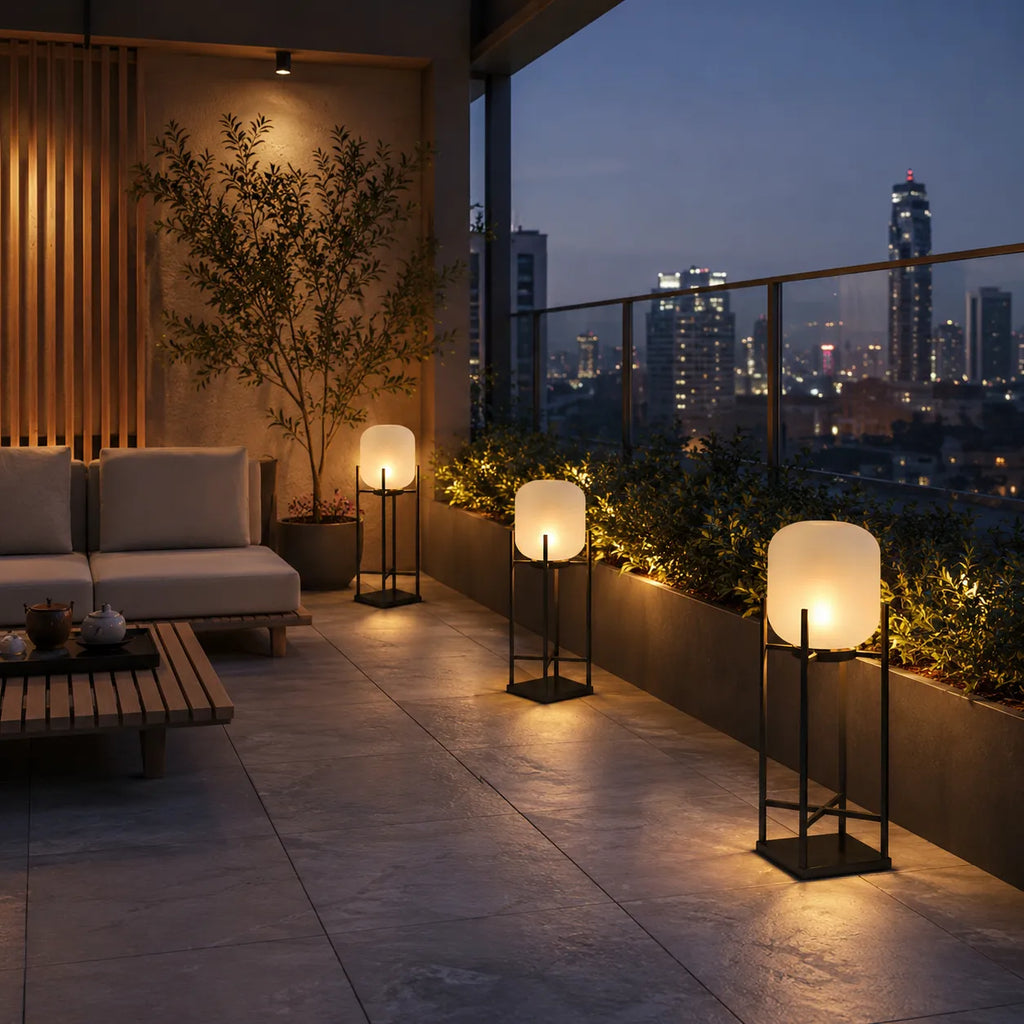 Lampadaire solaire à LED, étanche IP65, pour éclairer jardins, terrasses et allées