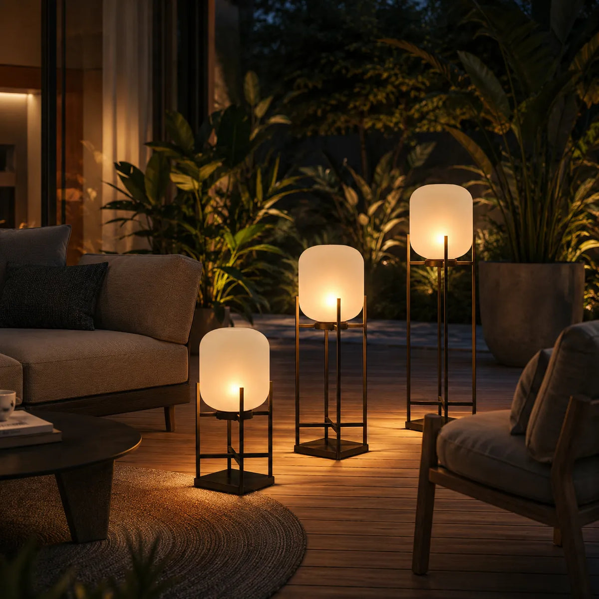 Lampadaire solaire à LED, étanche IP65, pour éclairer jardins, terrasses et allées