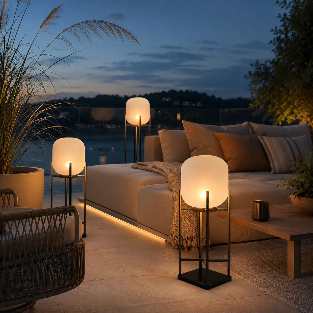 Lampadaire solaire à LED, étanche IP65, pour éclairer jardins, terrasses et allées