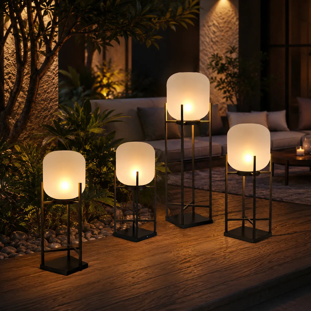 Lampadaire solaire à LED, étanche IP65, pour éclairer jardins, terrasses et allées