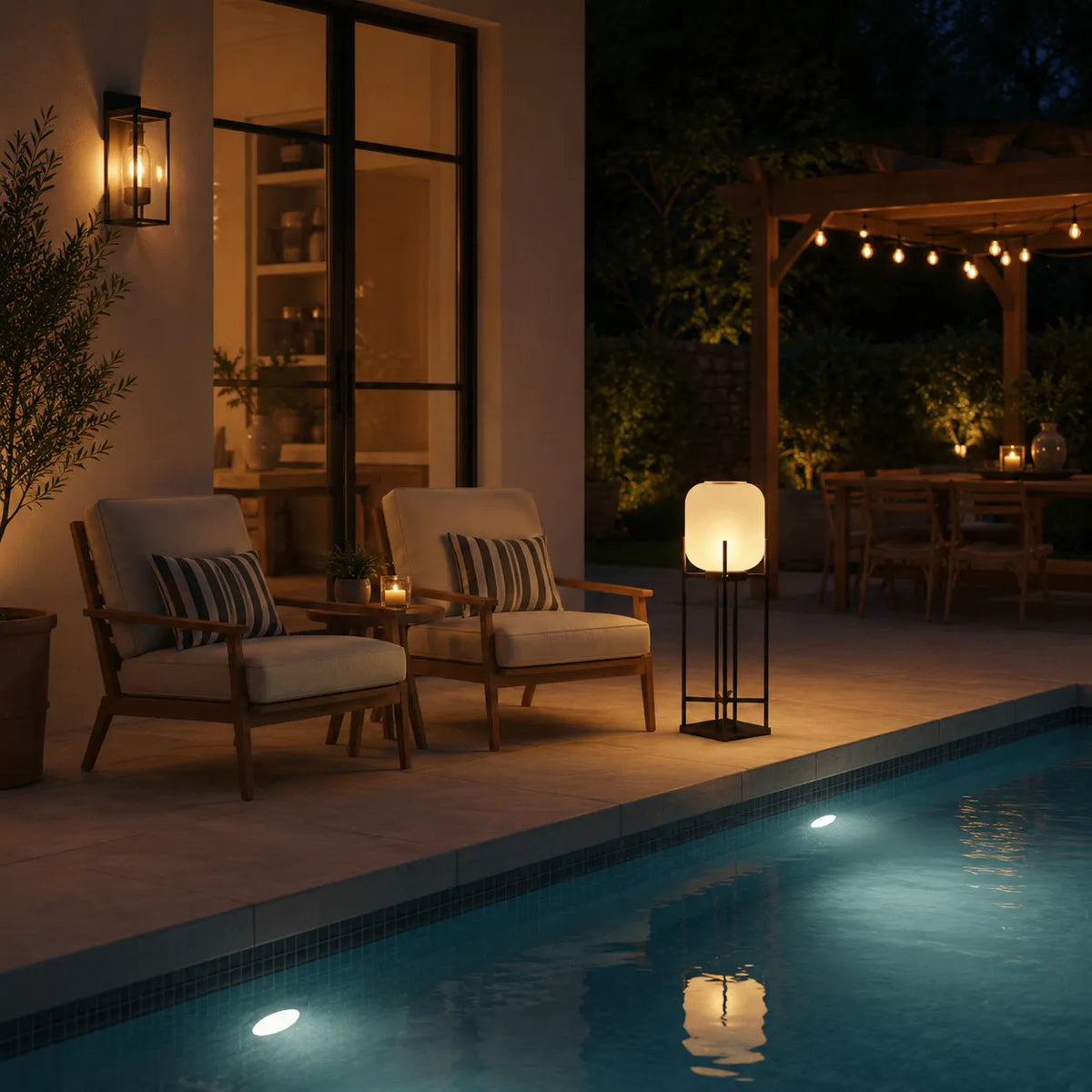 Lampadaire solaire à LED, étanche IP65, pour éclairer jardins, terrasses et allées
