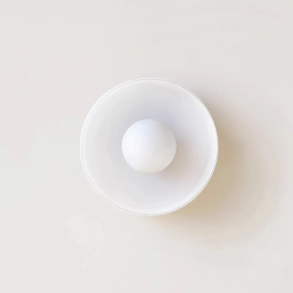 Lámparas de techo para cocina con pantalla esférica de vidrio translúcido y montaje semiempotrado