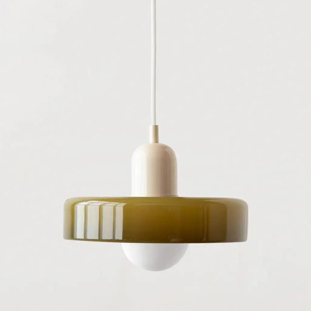 Sonnet Bauhaus-Pendelleuchte aus farbigem Glas