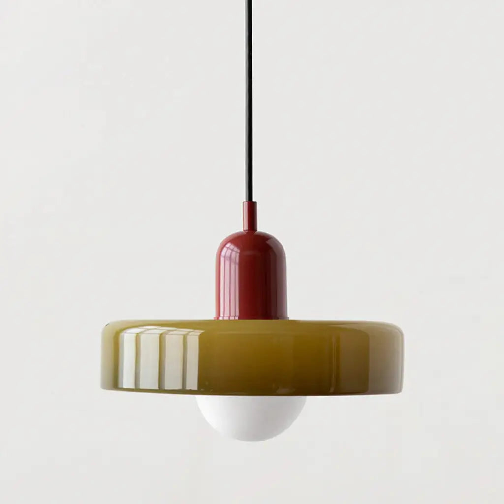Sonnet Bauhaus-Pendelleuchte aus farbigem Glas
