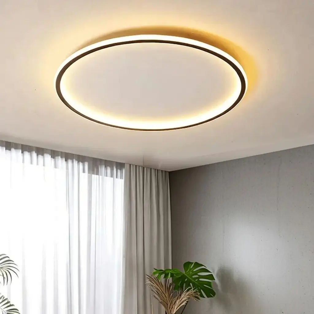 Plafoniera LED a conchiglia con alone circolare, plafoniera aderente al soffitto per camere da letto, corridoi e soggiorni