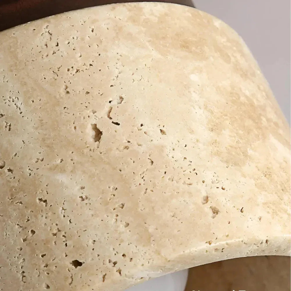 Kitchen Ceiling Lights Minimalist Travertine Cylinder Flush Mount with Accent