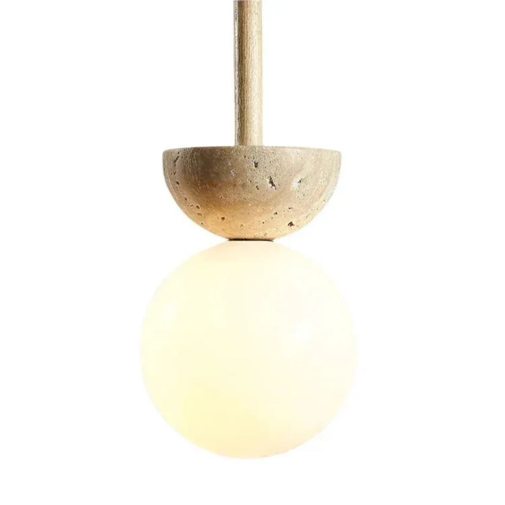 Pendant Light with Natural Stone and LED