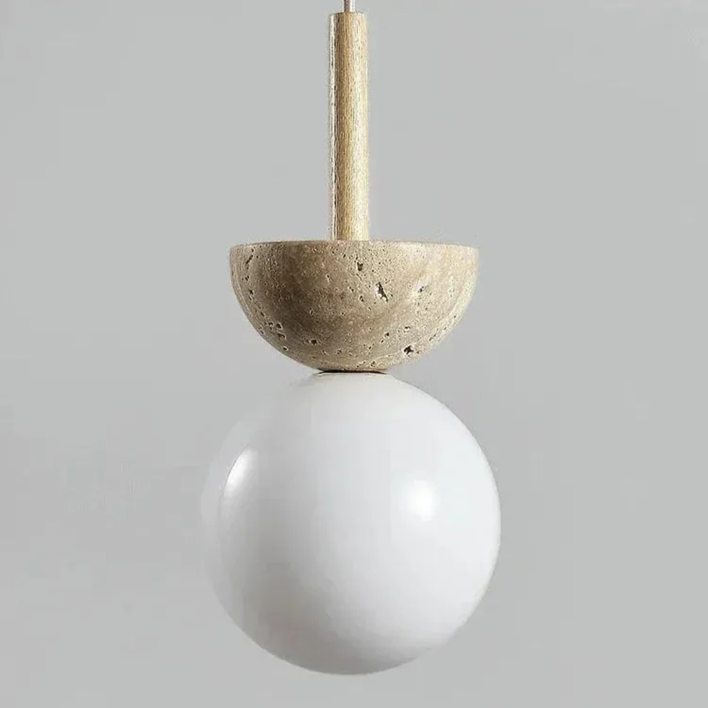 Pendant Light with Natural Stone and LED