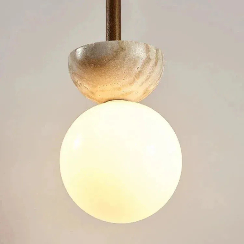 Pendant Light with Natural Stone and LED