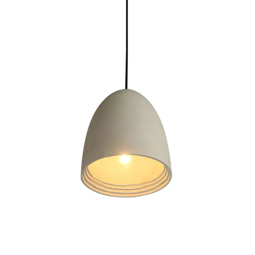 Pendant Light with Textured Cement Shade for Dining Room and Kitchen Island