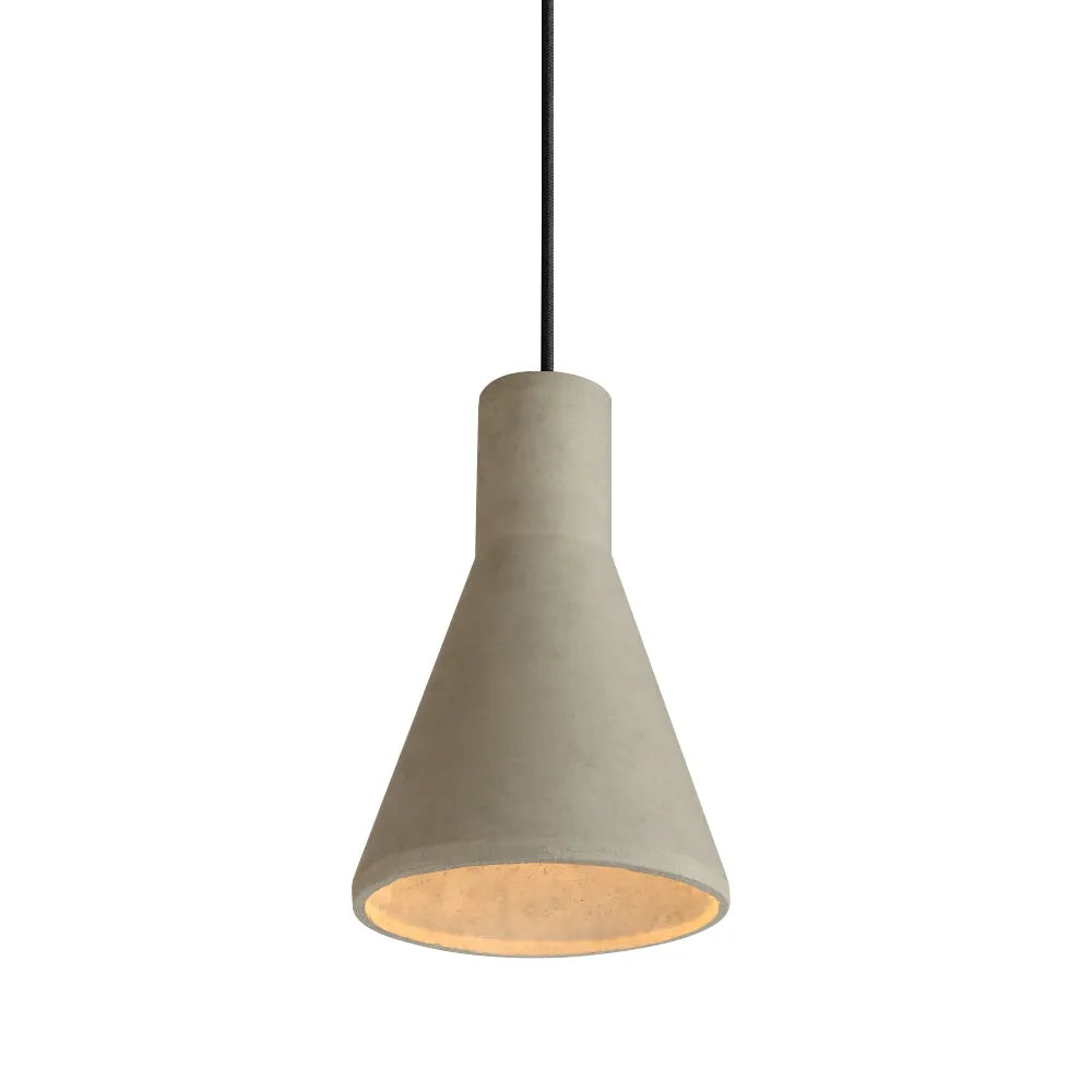 Pendant Light with Textured Cement Shade for Dining Room and Kitchen Island