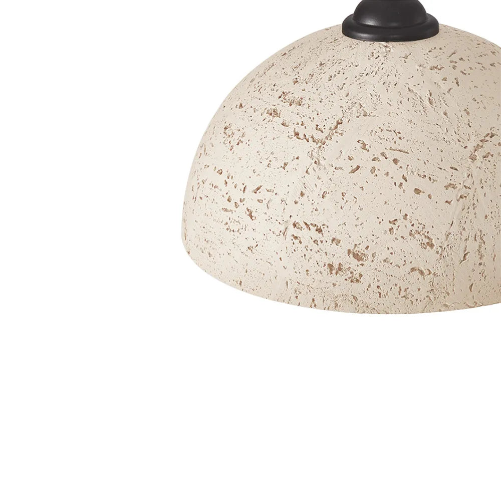 Pendant Light with Matte Resin Dome and Natural Texture for Kitchen Dining