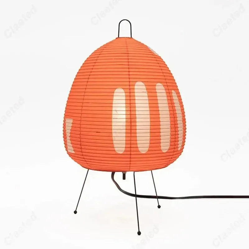 Small Table Lamp with Rice Paper Shade and Japanese-Inspired Minimalist Design