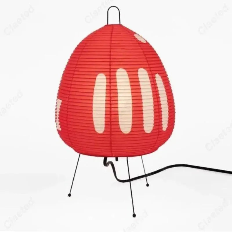 Small Table Lamp with Rice Paper Shade and Japanese-Inspired Minimalist Design