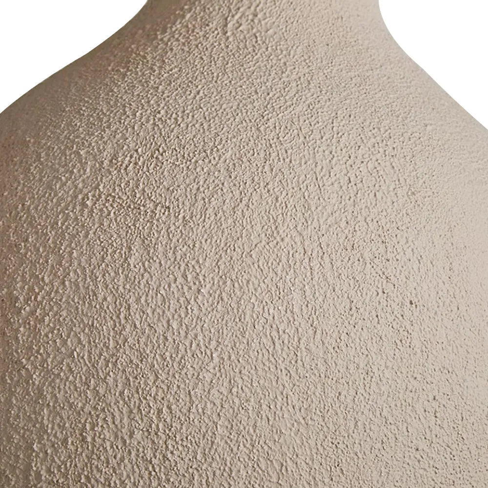 Pendant Light with Sculptural Vase Form and Plaster Texture
