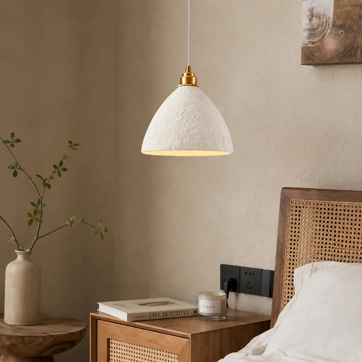Ceramic Pendant Light with Textured Handcrafted Finish for Modern Interiors