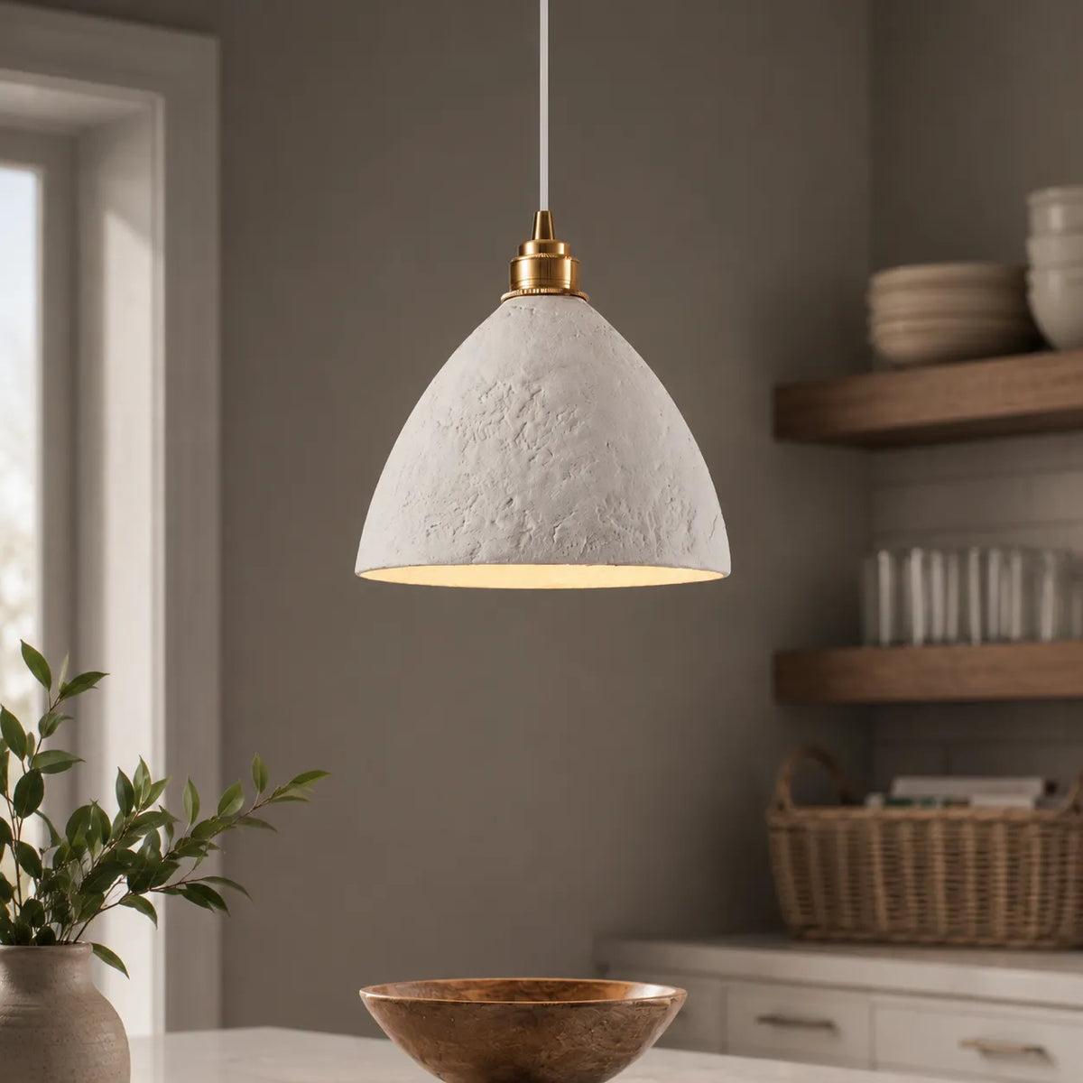 Ceramic Pendant Light with Textured Handcrafted Finish for Modern Interiors
