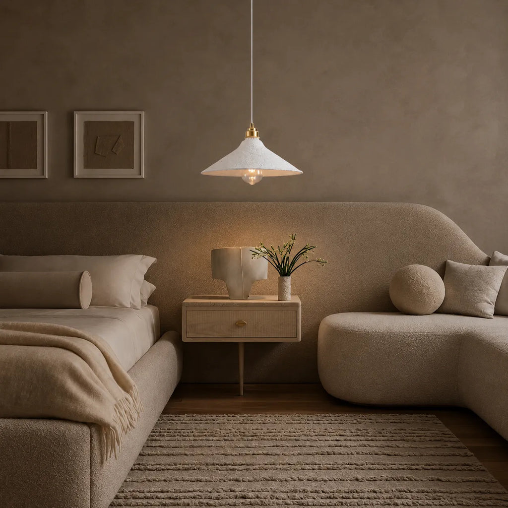 Ceramic Pendant Light with Textured Handcrafted Finish for Modern Interiors