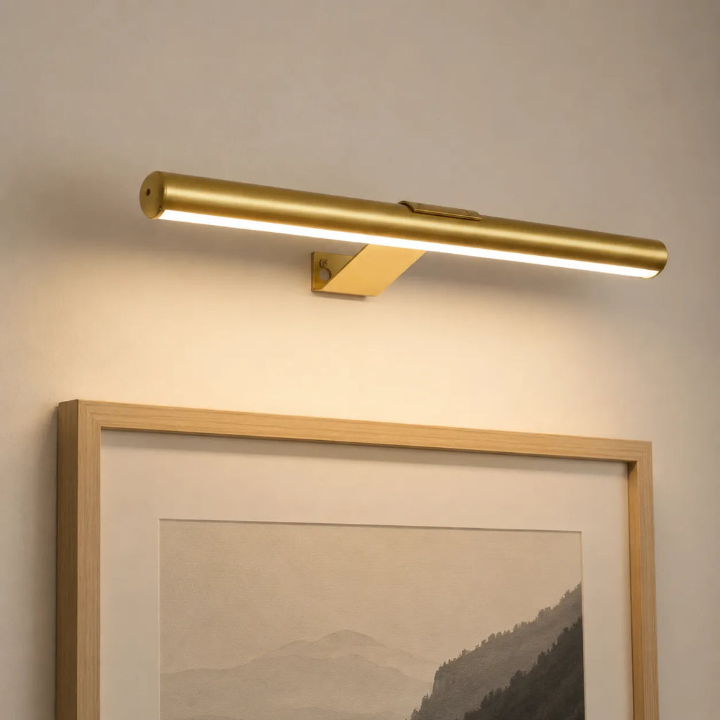 Battery LED Picture Light with Adjustable Rotating Head and Rechargeable Wireless Design
