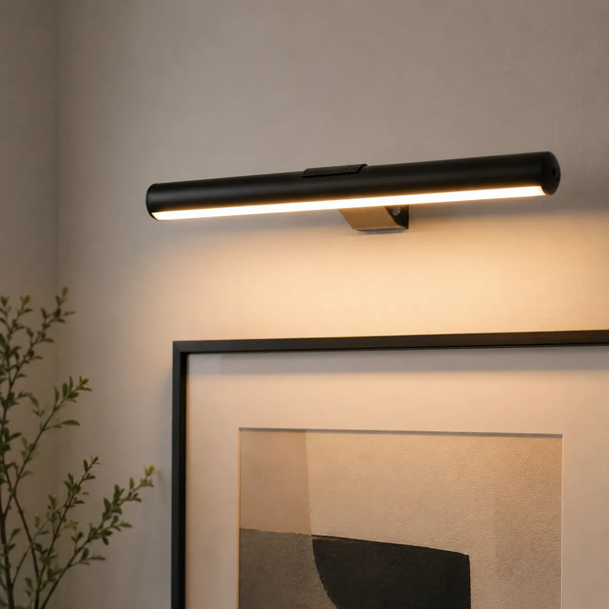 Battery LED Picture Light with Adjustable Rotating Head and Rechargeable Wireless Design