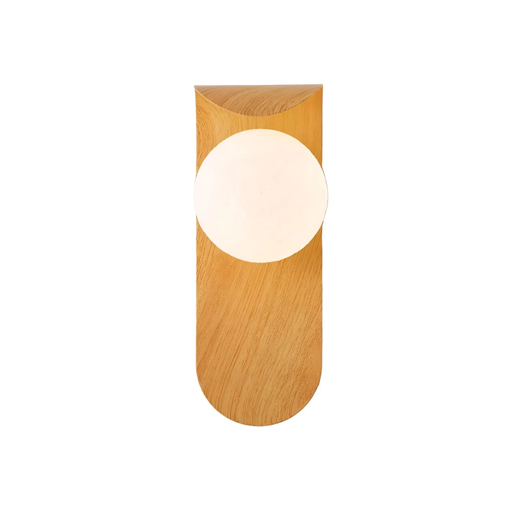 Applique con globo satinato e dettaglio curvo, ideale per camere da letto e corridoi