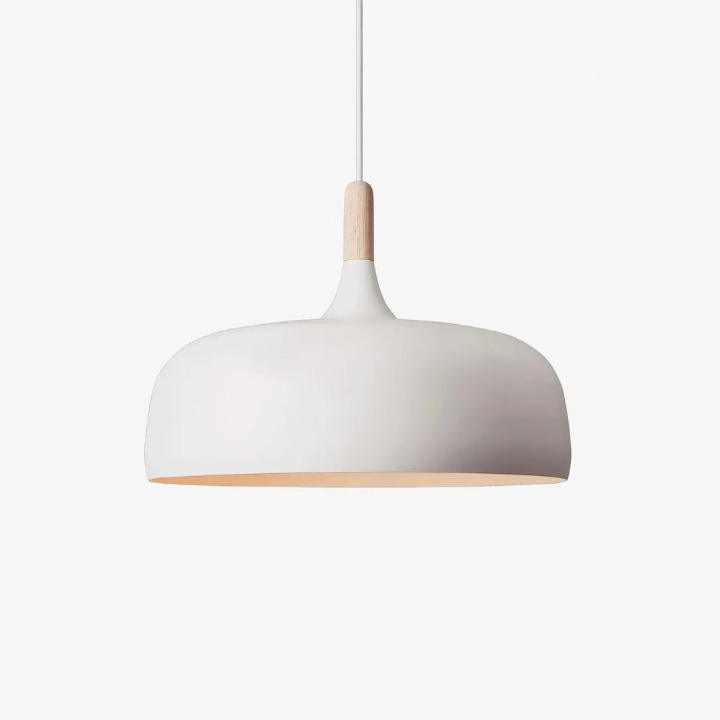 Pendant Light with Wood Accent and Minimal Metal Design for Living Room Dining Kitchen