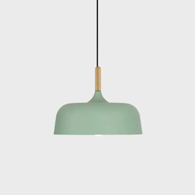 Pendant Light with Wood Accent and Minimal Metal Design for Living Room Dining Kitchen