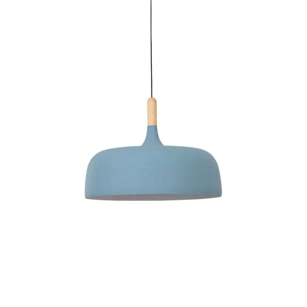 Suspension au design minimaliste en métal avec touche de bois pour le salon, la salle à manger ou la cuisine