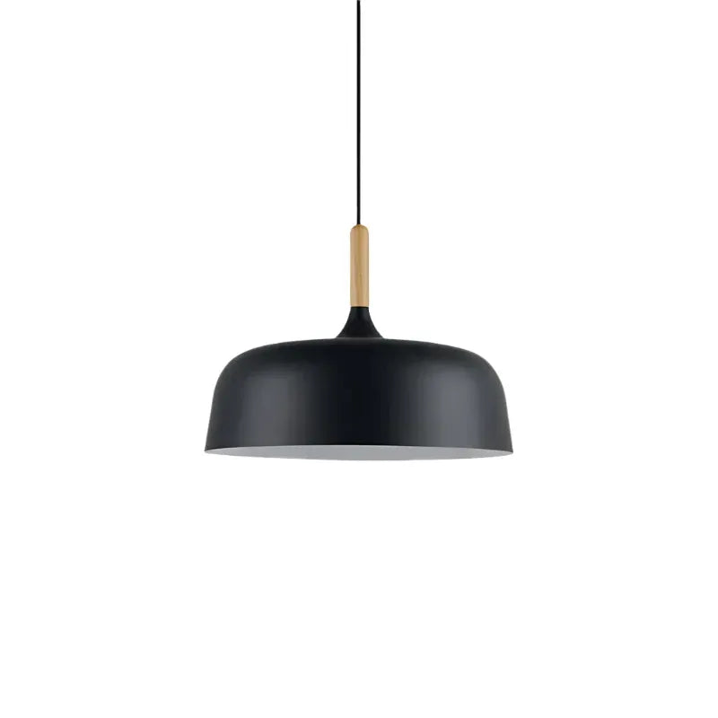 Pendant Light with Wood Accent and Minimal Metal Design for Living Room Dining Kitchen