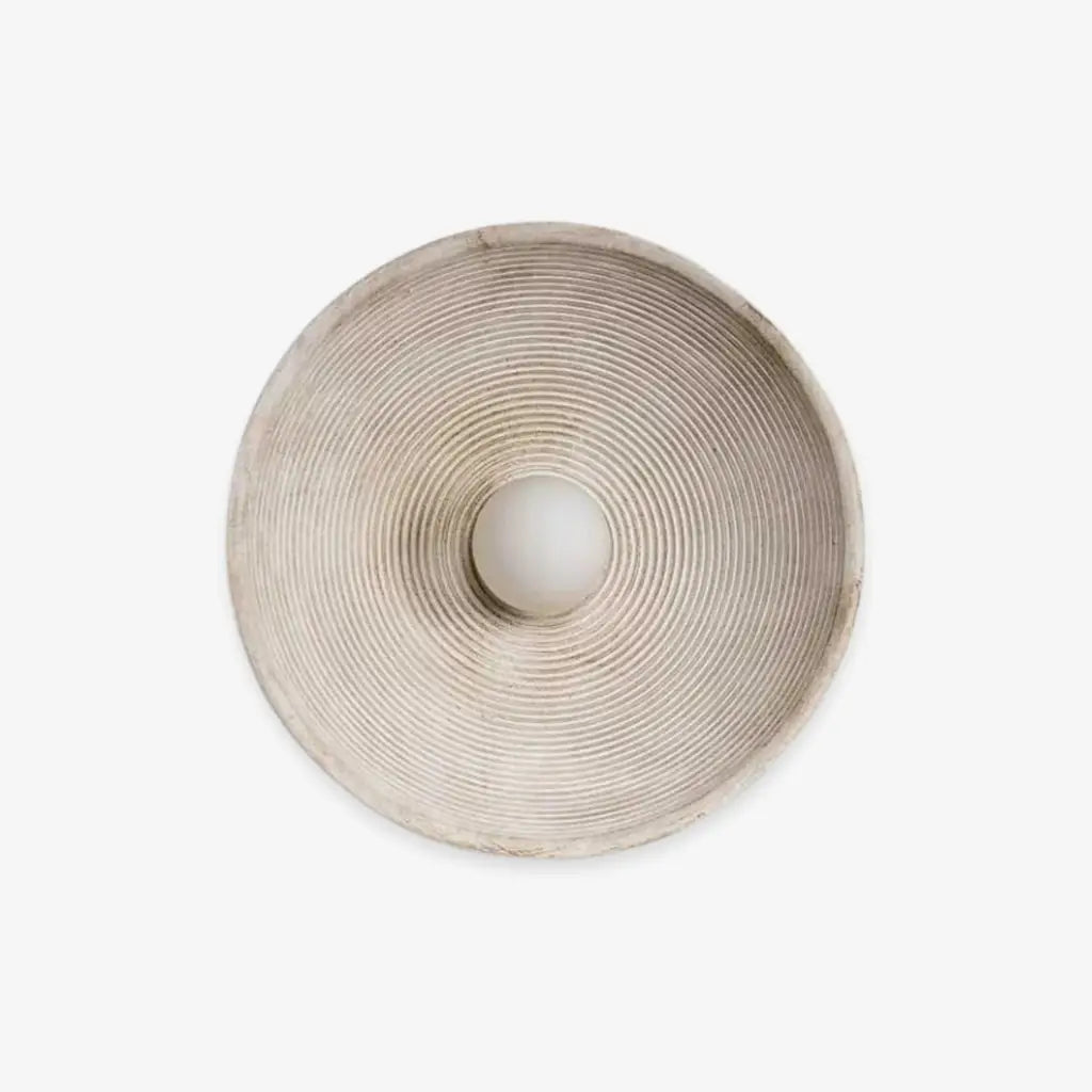 Wall Sconce Lamp with Concentric Ripple Resin Texture and Modern Ambient Lighting