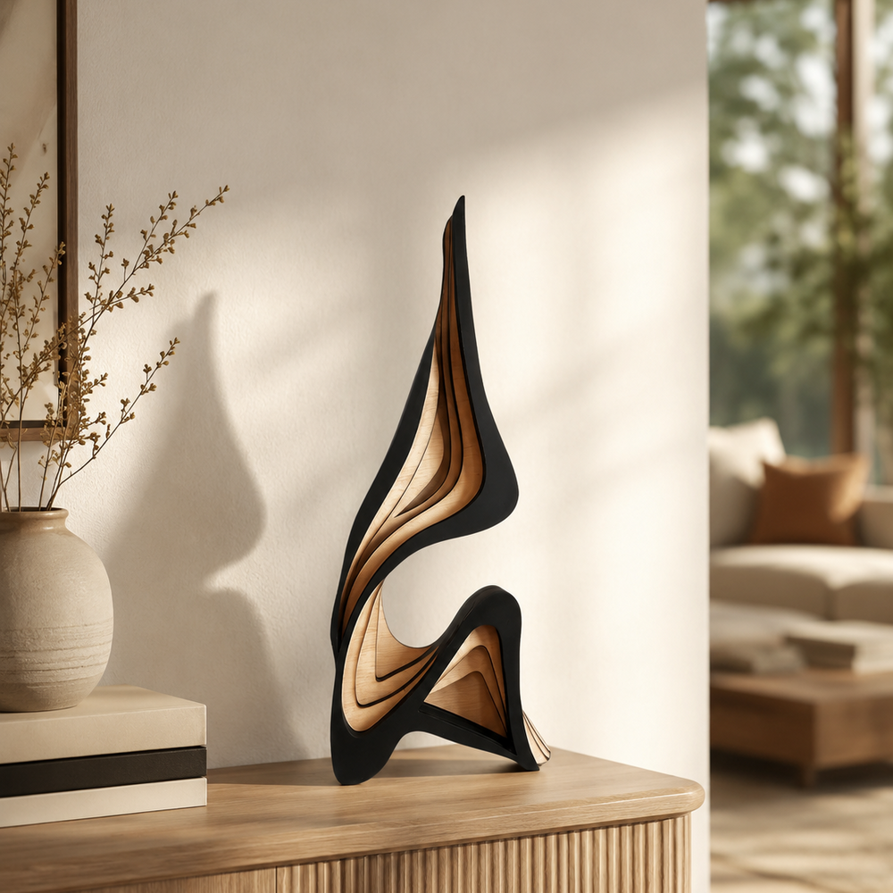 The Layered Wood Sculpture