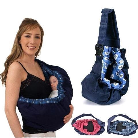 Baby Carrier Sling with Padded Shoulder Strap and Adjustable Wrap - Image 1