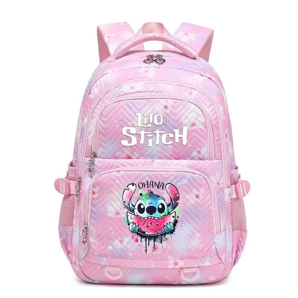 Back to School Quilted Backpack with Character Print and Multiple Pockets - Image 16