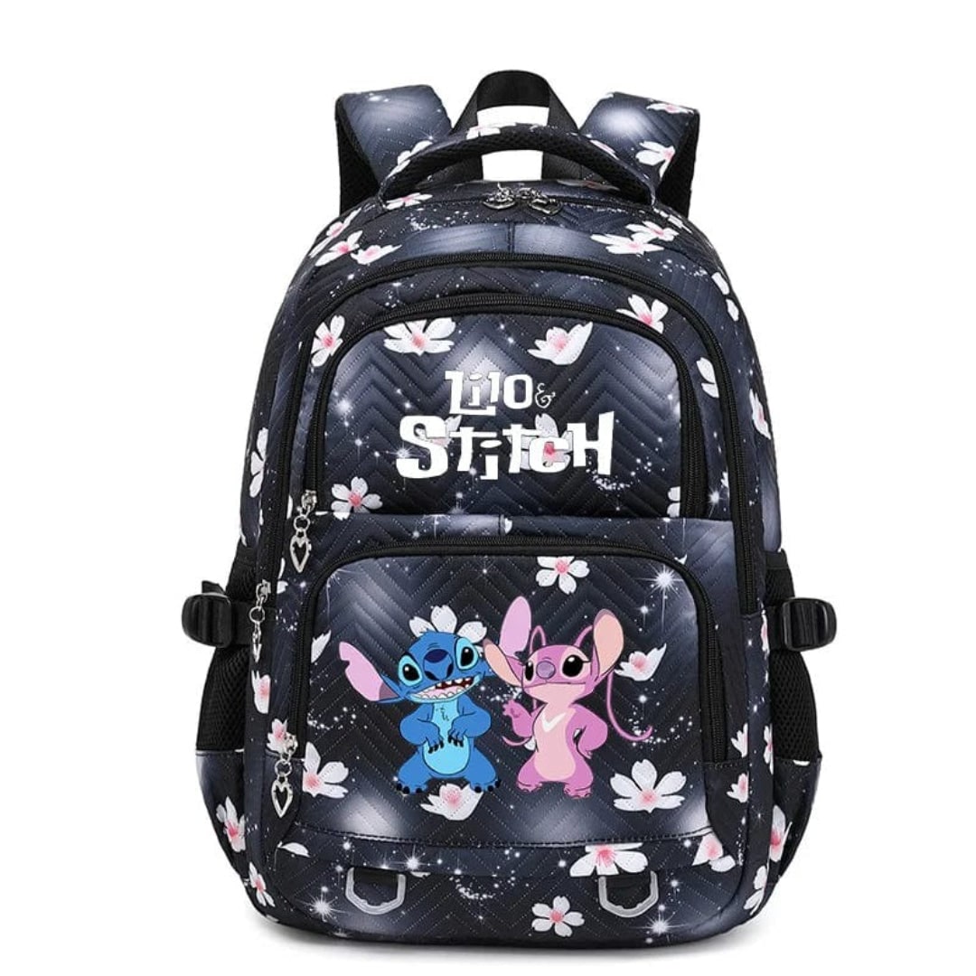 Back to School Quilted Backpack with Character Print and Multiple Pockets - Image 22
