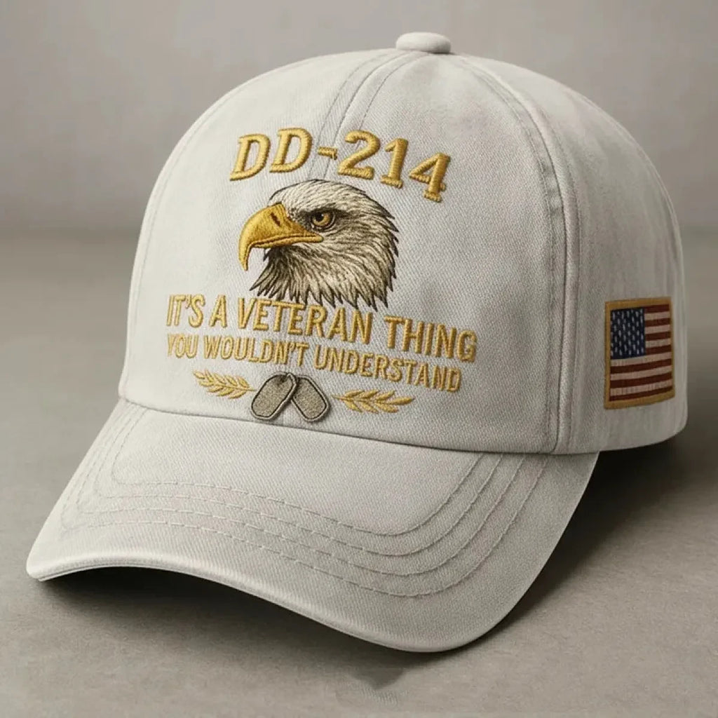 Baseball Cap with Embroidered Bald Eagle and Us Flag Patch for Veteran Pride - Image 7