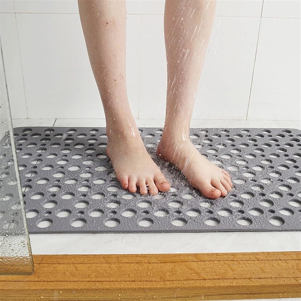 Bathroom Shower Mat with Non-Slip Suction Cups and Drainage Holes - Image 1